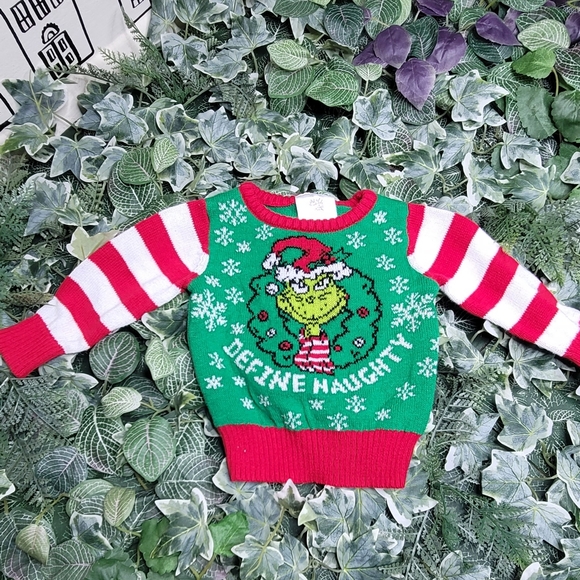 Dr. Seuss Other - Dr. Seuss The Grinch Baby 0-3 months Long Sleeve Holiday Sweater